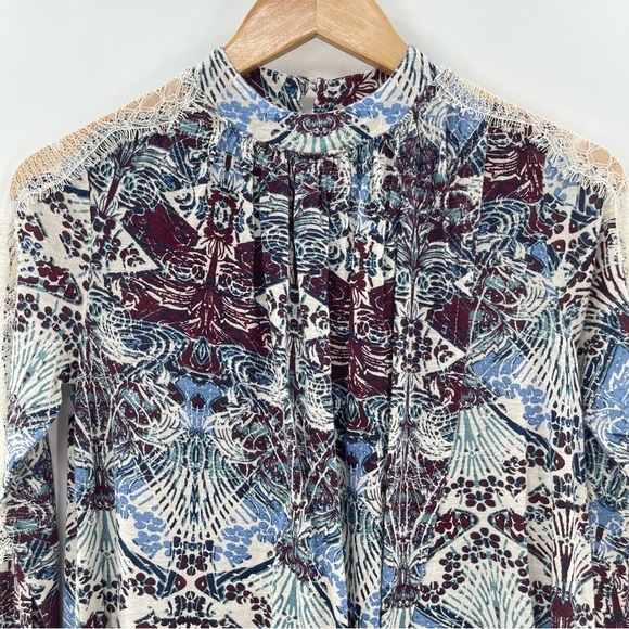 Free People Nouveau New World Tulip Hem Blouse Size Small - Picture 3 of 15